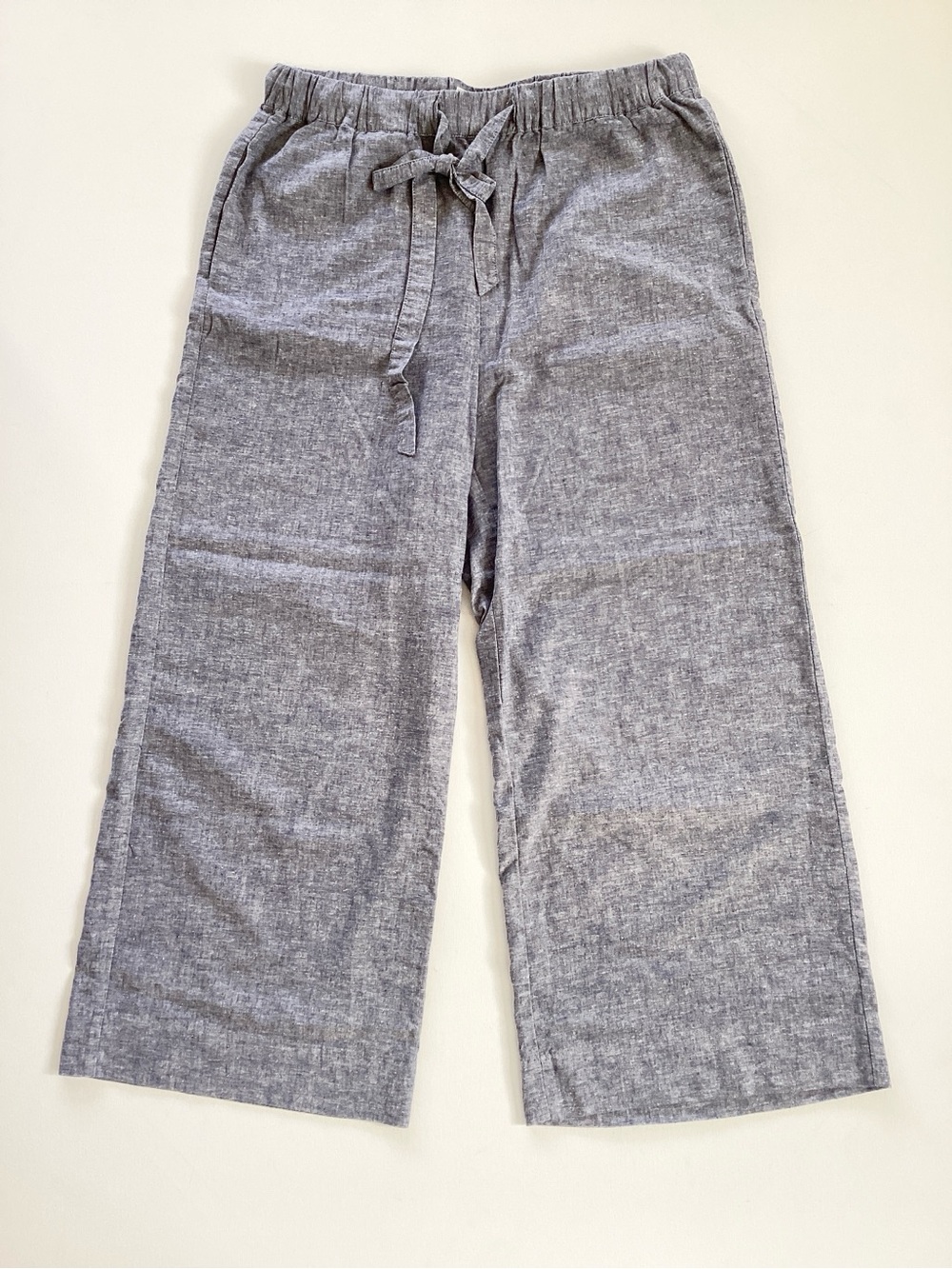 Marine Layer Chambray Cropped Wide Leg Pants